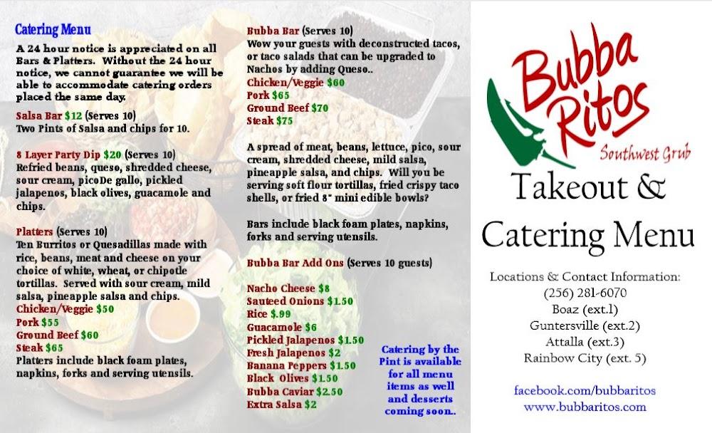 Bubba Ritos Menu image 2